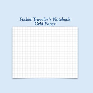 Printed Pocket Size Grid Paper Traveler's Notebook Insert