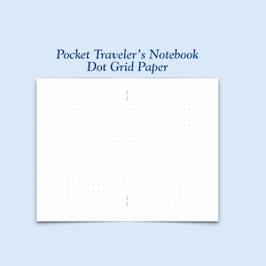 Printed Pocket Size Dot Grid Paper Traveler's Notebook Inserts