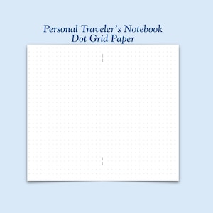 Printed Personal Size Dot Grid Paper Traveler's Notebook Insert