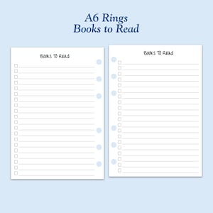 Libros impresos en tamaño A6 real para leer, con recambios para agenda de anillas. ***Por favor, lea la descripción del artículo antes de comprar.