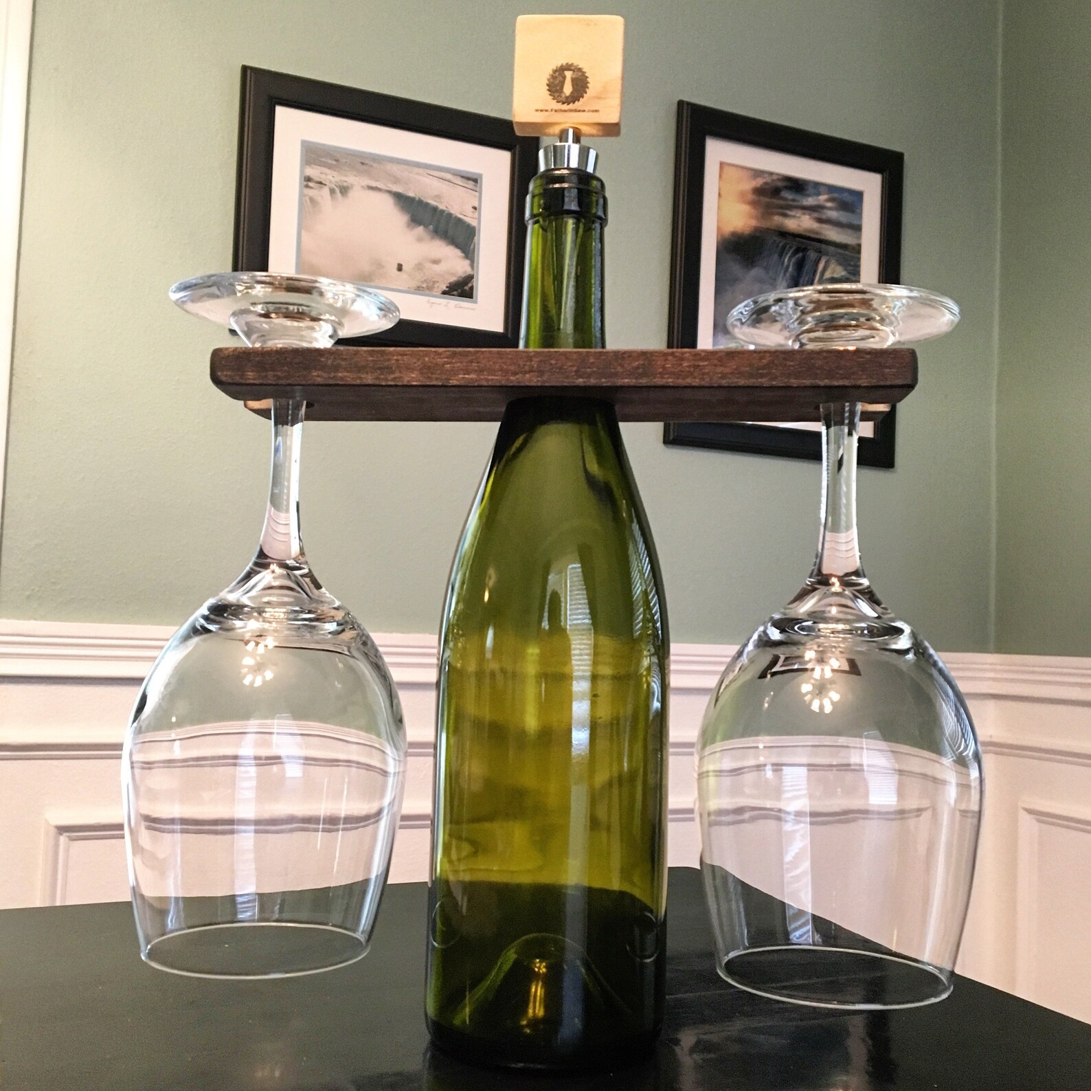 etsy wine glass holder