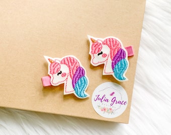 3 Designs UK Seller NEW Beautiful Glitter Unicorn /& Star Hair Clip