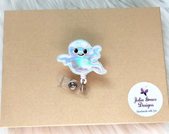 Witchy Ghost Retractable Badge Reel