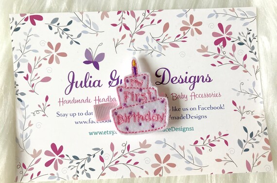 1st birthday hair clip