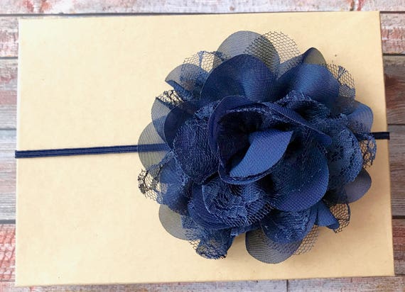 navy blue baby headband