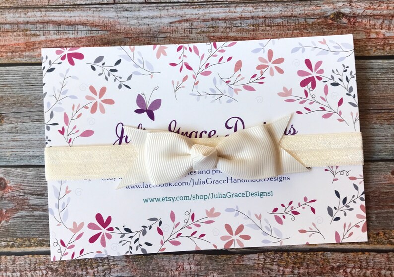 Ivory Bow HeadbandIvory Baby BowIvory Baby HeadbandCream Bow HeadbandBaby HeadbandNewborn HeadbandBaby Girl HeadbandInfant Headband