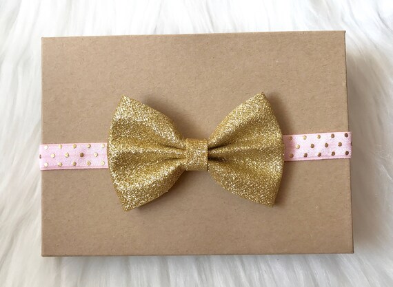 baby girl gold bow