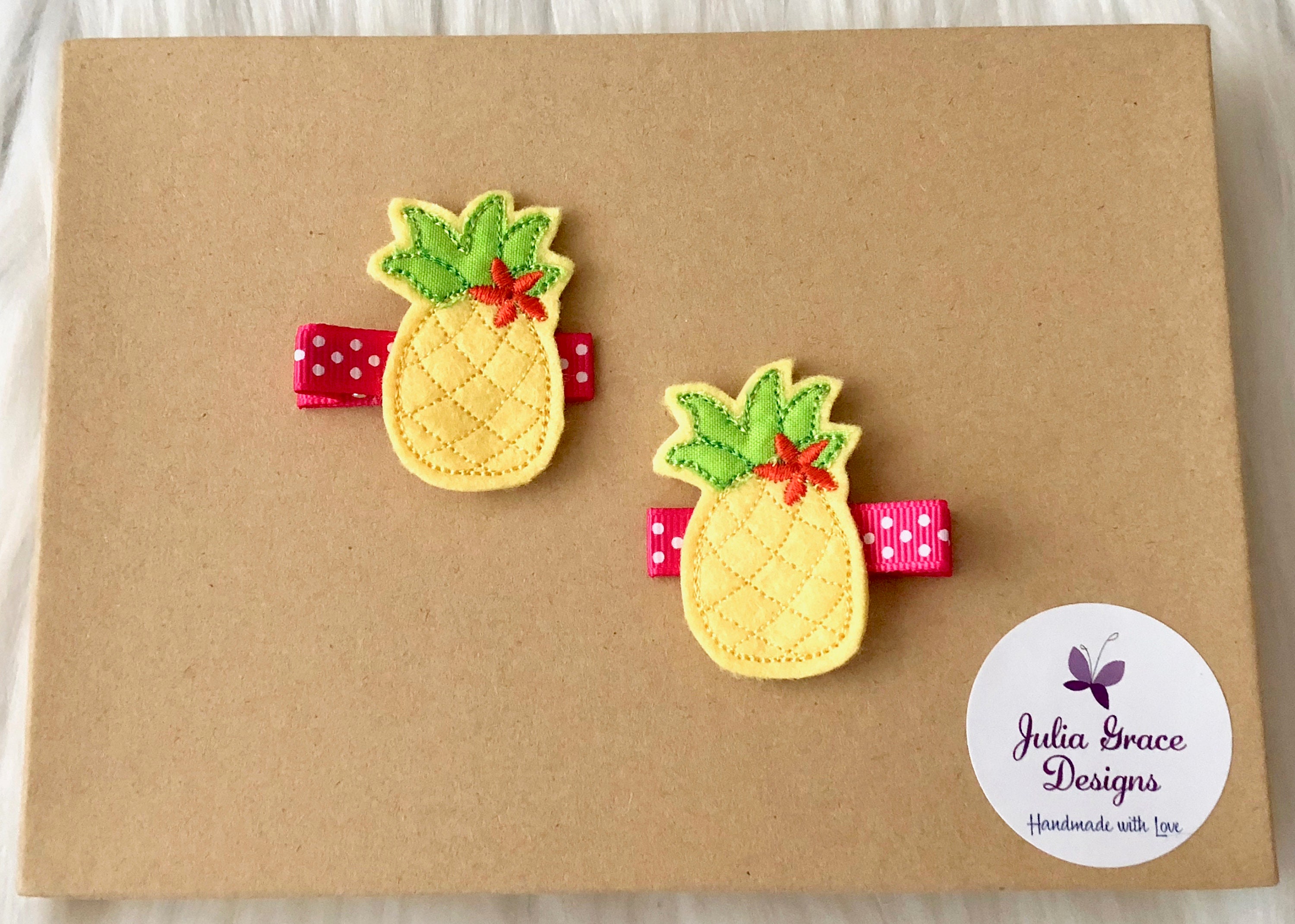 Tropical Pineapple Hair Clip Toddler Hair Clip Baby Hair Etsy