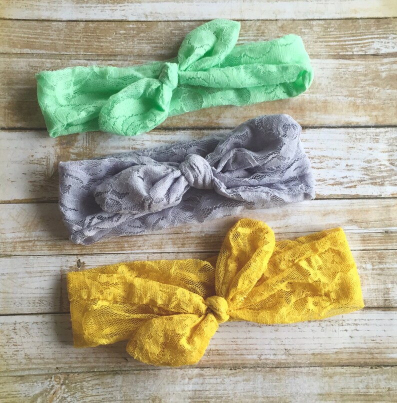 PICK 1 Knot HeadbandBaby Knot HeadbandLace HeadbandAdjustable KnotTop Knot Headband