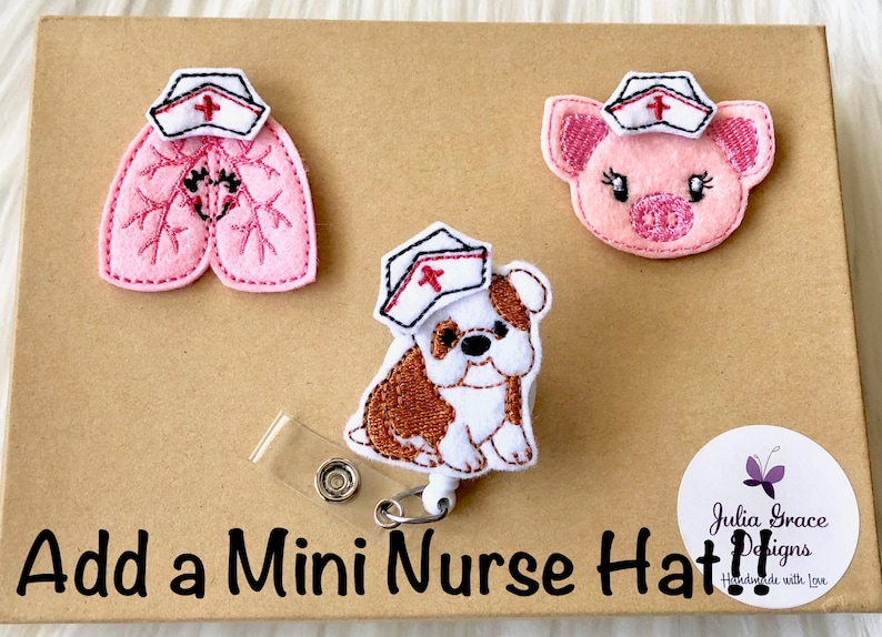 RN Badge Reel Badge Reel Nurse Badge Reel Badge Holder Pink Elephant Badge Reel Badge ID Holder Glitter Badge Reel Retractable Badge