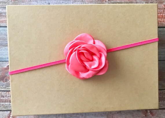 neon pink baby headband