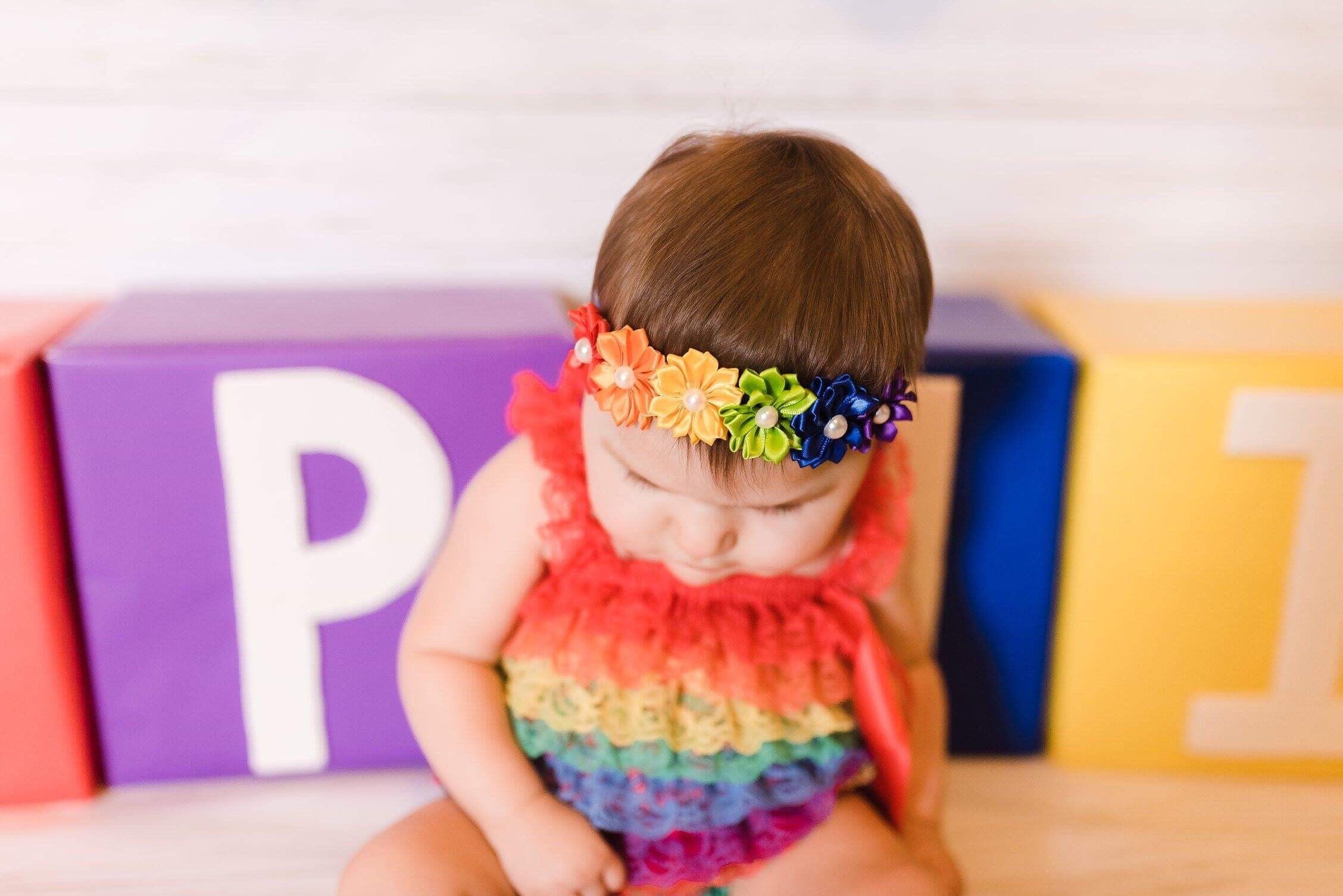 Rainbow Headband/rainbow Baby Headband/rainbow Baby/baby Etsy