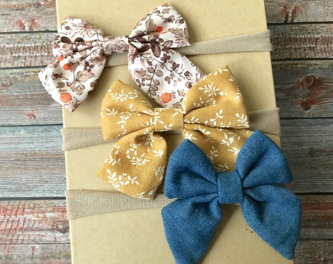 Nylon Headband Set Nylon Baby Headbands Bow Headband Set Etsy