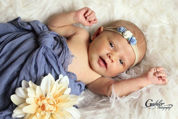 light blue headband for baby girl