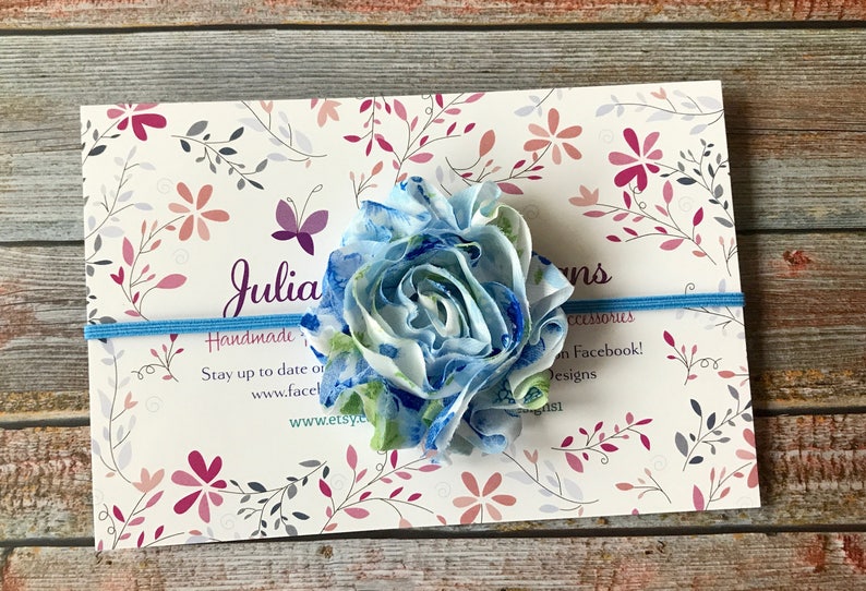 Blue HeadbandBlue Baby HeadbandBaby HeadbandNewborn HeadbandInfant HeadbandSpring HeadbandGirls HeadbandRosette HeadbandHeadband