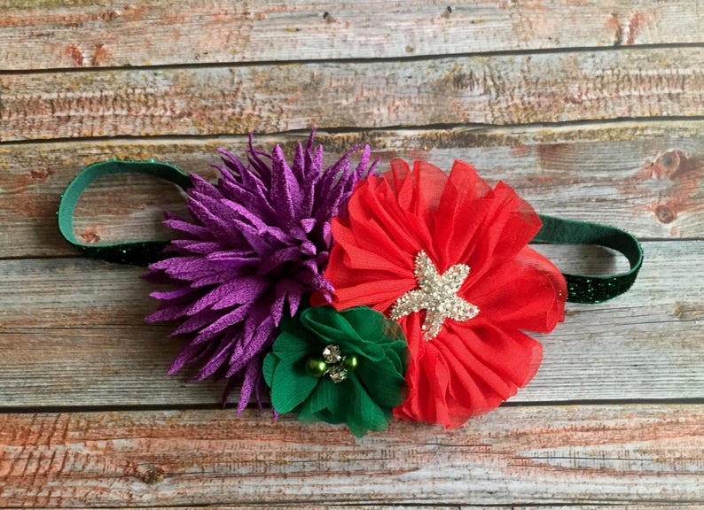 Mermaid Headband Baby Headband Baby Girl Headband Mermaid Hair Bow Starfish Headband Mermaid Birthday Girls Headband Infant Headband