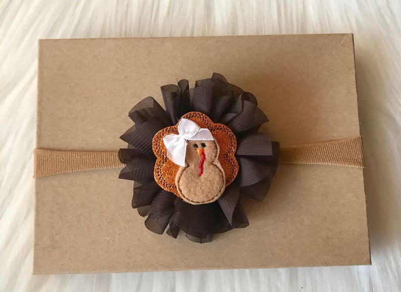 Baby Hairbow Infant Headband Headband Headband Nylon Headband Thanksgiving Headband Turkey Headband Baby Headband Baby Girl Headband