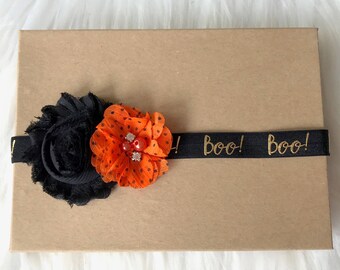 Halloween Headband, Halloween Baby Headband, Baby Headband, Baby Girl Headband, Infant Headband, Newborn Headband, Holiday Headband, Baby