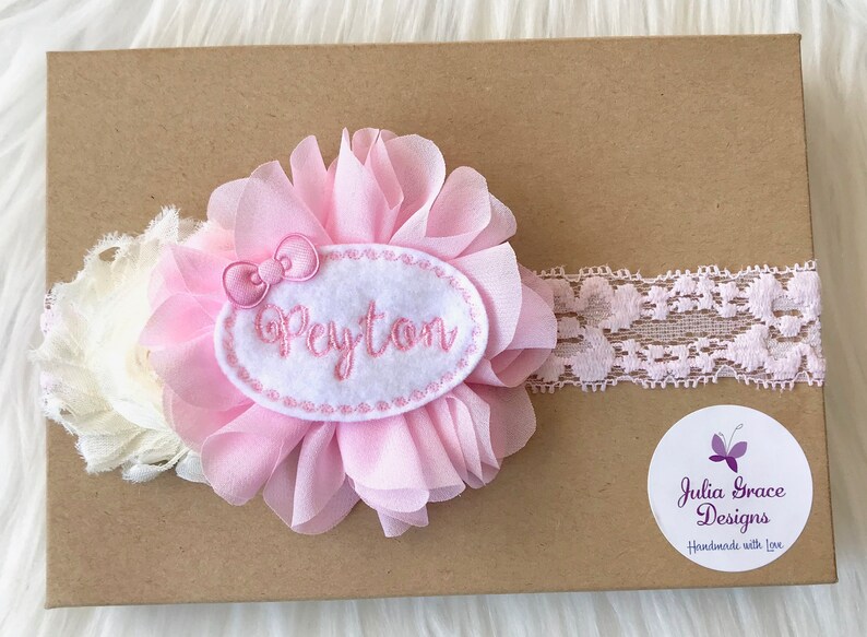 PERSONALIZED Name Headband Custom Headband Baby Hair Bow Etsy