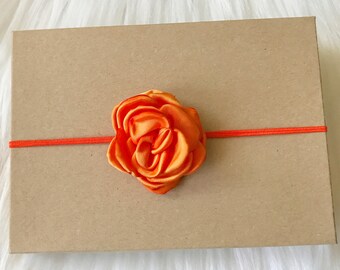 Orange Headband, Baby Headband, Fall Headband, Newborn Headband, Girl Headband, Infant Headband, Orange Baby Headband, Halloween Headband