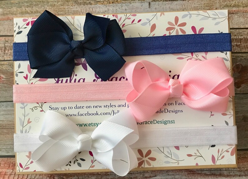 Baby HeadbandsBow HeadbandsBaby Girl HeadbandsHair Bow HeadbandsToddler HeadbandGrosgrain BowBow Headband SetBaby Headband SetBaby