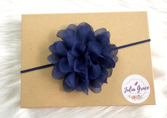 navy blue baby headband