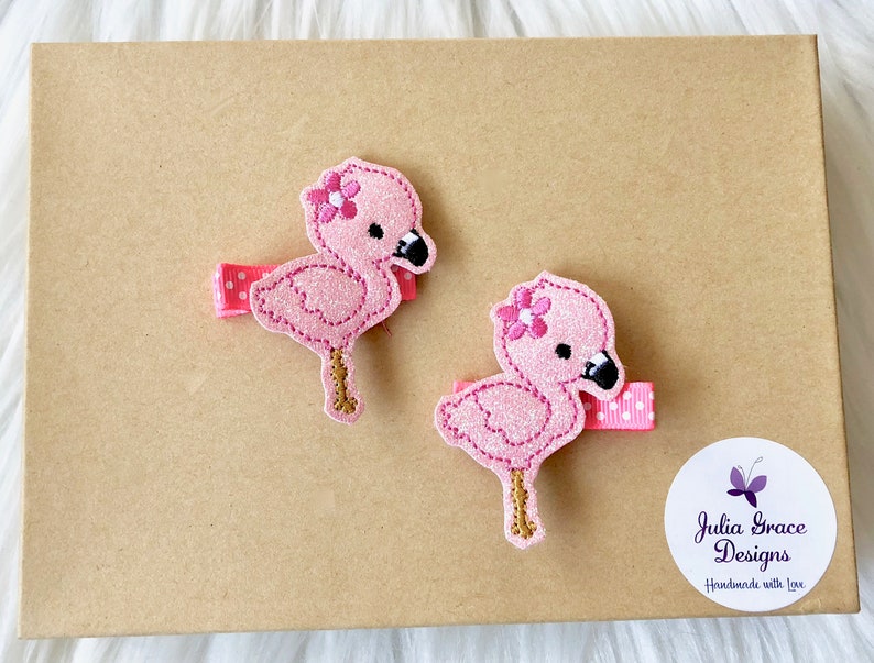 Flamingo Hair Clip Toddler Hair Clip Baby Hair Clip Baby Etsy