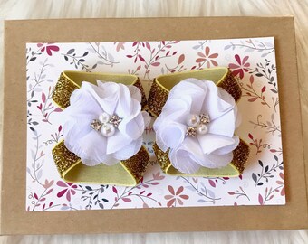 White & Gold Barefoot Sandals, Baby Barefoot Sandal, Barefoot Sandal, Newborn Sandal, Newborn Shoe, Baby Girl Sandal, Baby Shoe, Baby Sandal