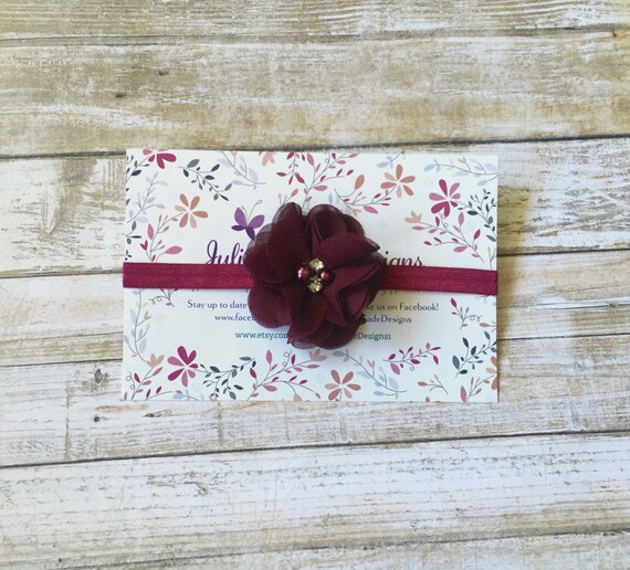 maroon baby headband