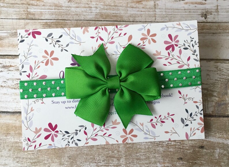 Patricks Day HeadbandBow HeadbandInfant HeadbandNewborn HeadbandBaby HeadbandGreen Baby Bow Green Bow HeadbandGreen Baby HeadbandSt