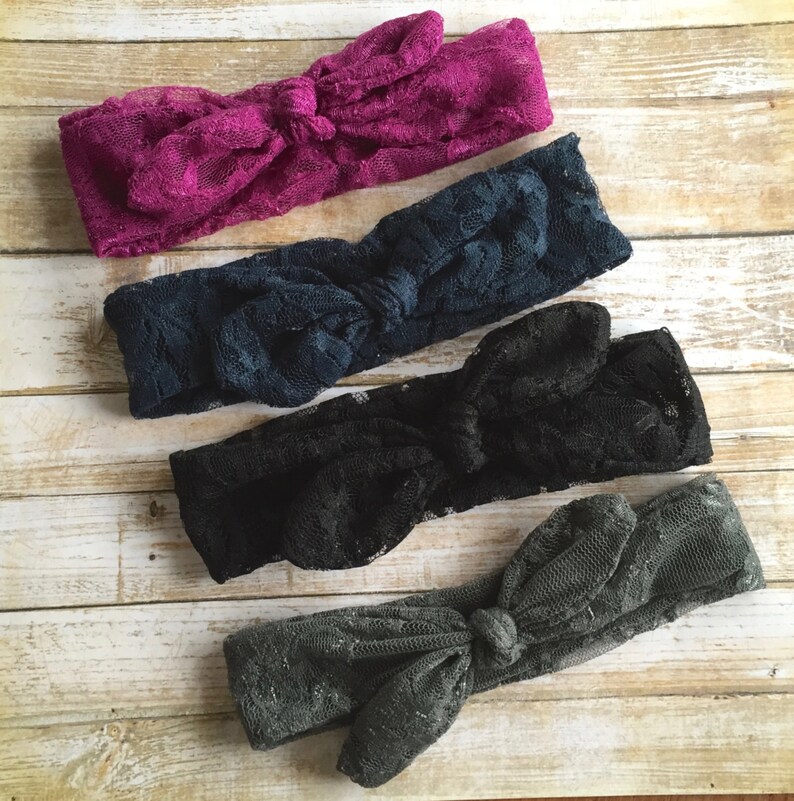 PICK 1 Knot HeadbandBaby Knot HeadbandLace HeadbandAdjustable KnotTop Knot Headband