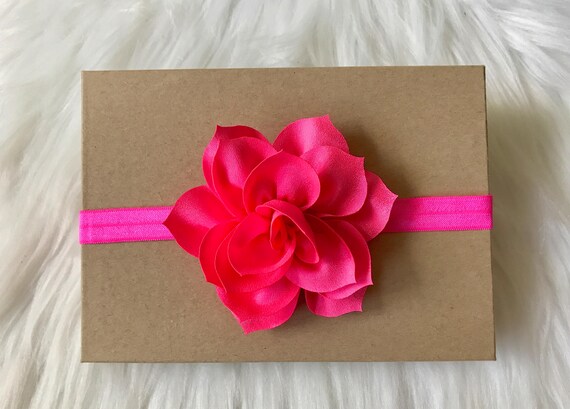 neon pink baby headband