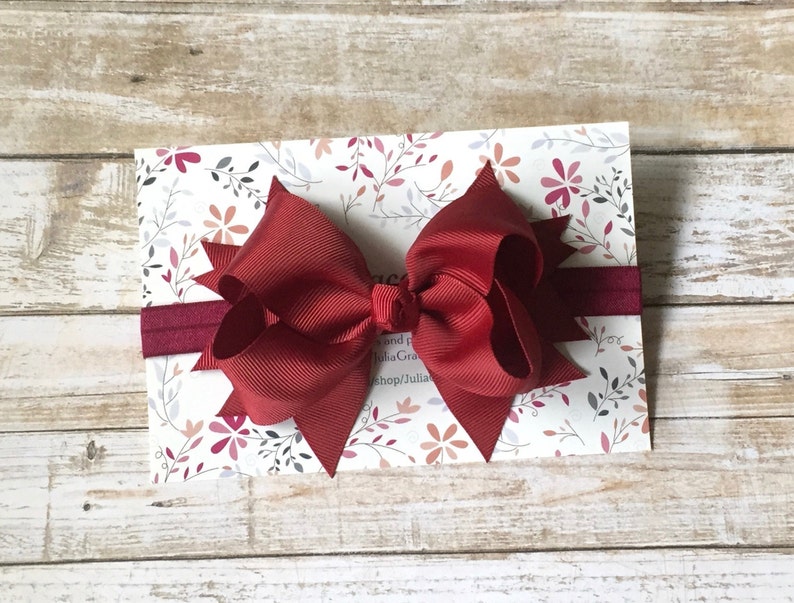 maroon baby headband