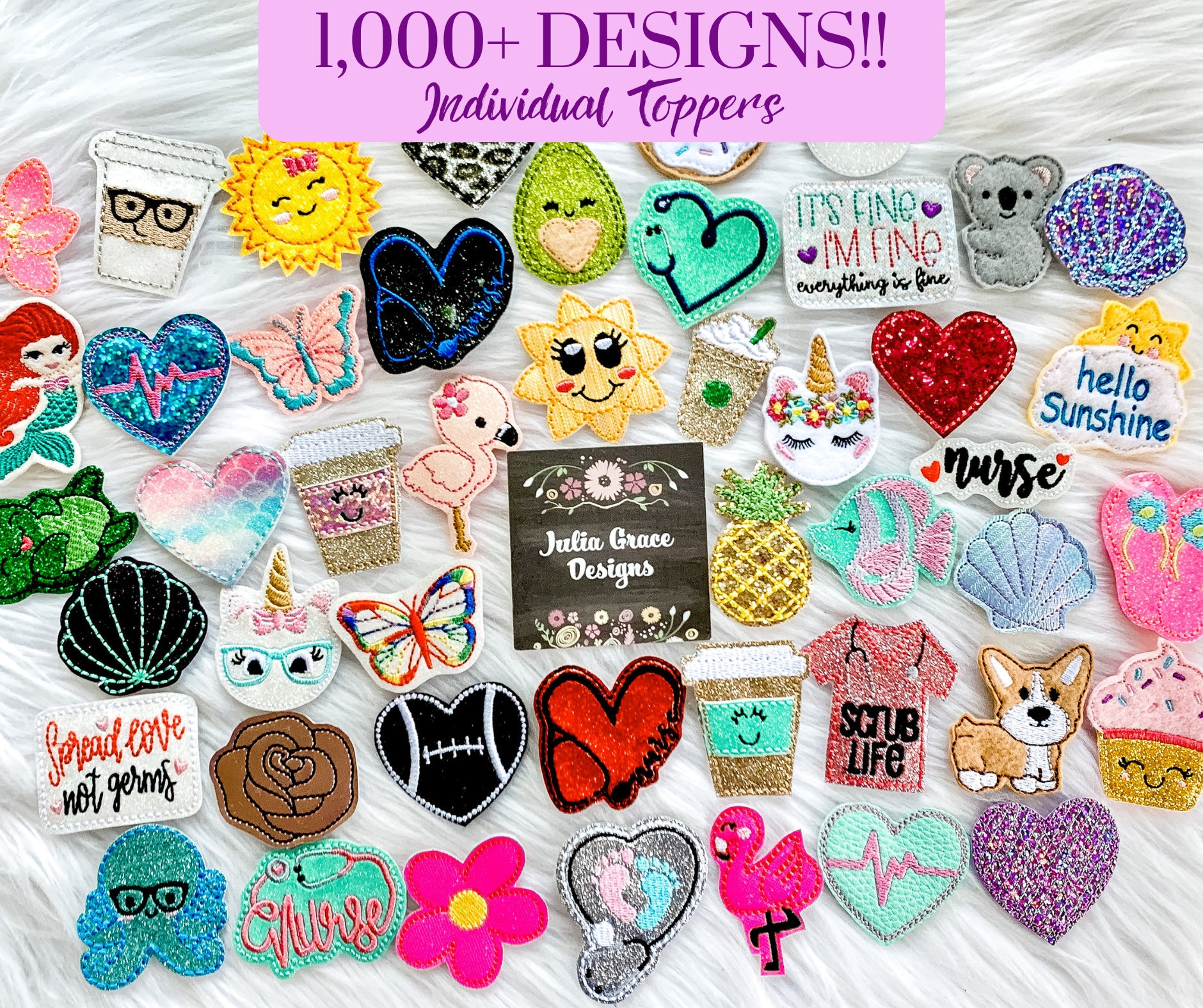 Pick ANY 12 Badge Reel TOPPERS Badge Toppers Interchangeable Etsy