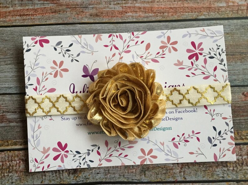 Gold /& Ivory Baby HeadbandBaby HeadbandNewborn HeadbandGirls HeadbandBaby Girl HeadbandInfant HeadbandIvory and GoldBirthday Headband