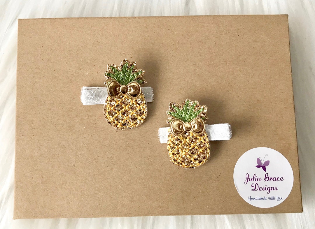 Glitter Pineapple Hair Clip Toddler Hair Clip Baby Hair Etsy