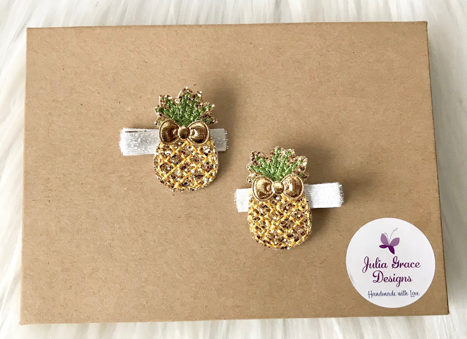 Glitter Pineapple Hair Clip Toddler Hair Clip Baby Hair Etsy