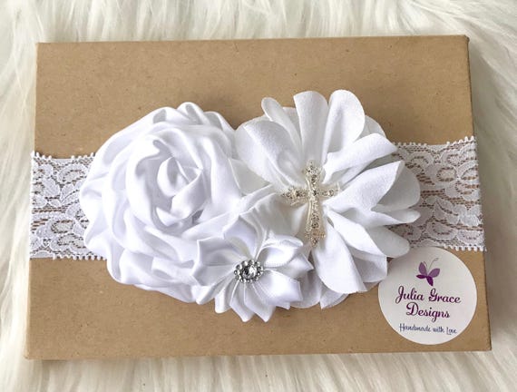 white headband for baptism