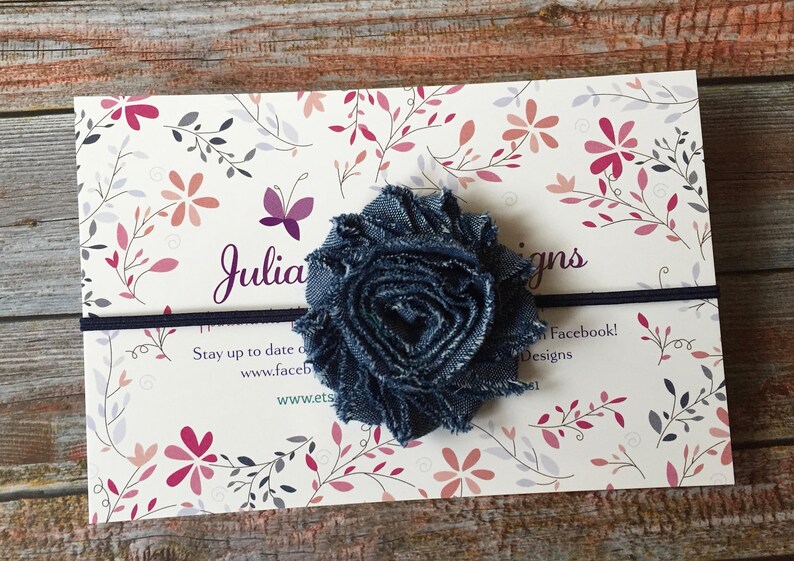 Denim Baby Headband/denim Headband/baby Headband/newborn Etsy