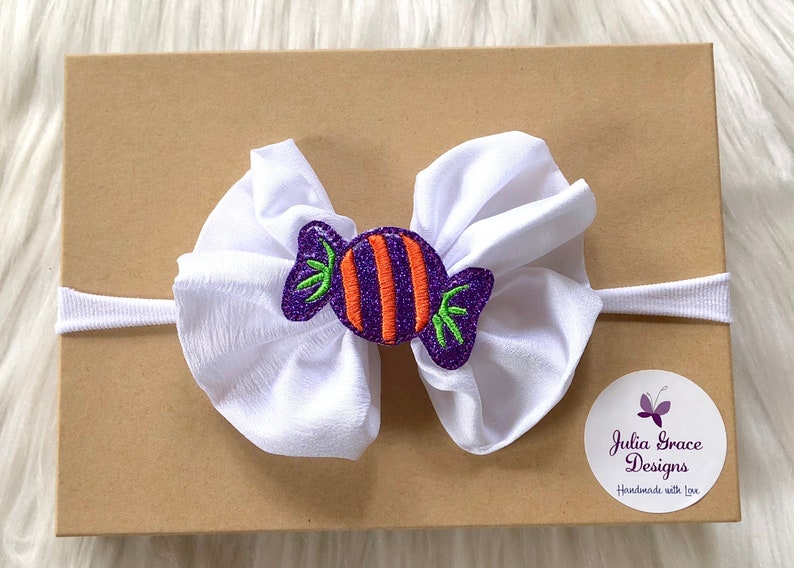 Girl Headband Baby Girl Headband Halloween Headband Halloween Bow Baby Headband Nylon Headband Infant Headband Halloween Headband