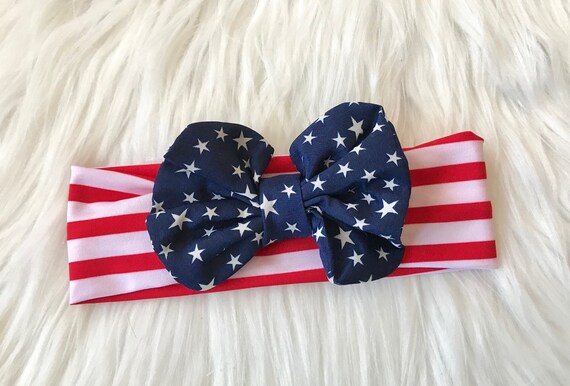 4th of july baby headband