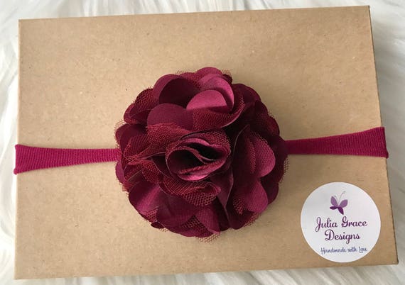 PREEMIE HANDMADE HEADBANDS PRETTY TRIPLE FLOWERS TINY BABE FOE WHITE /&LILAC