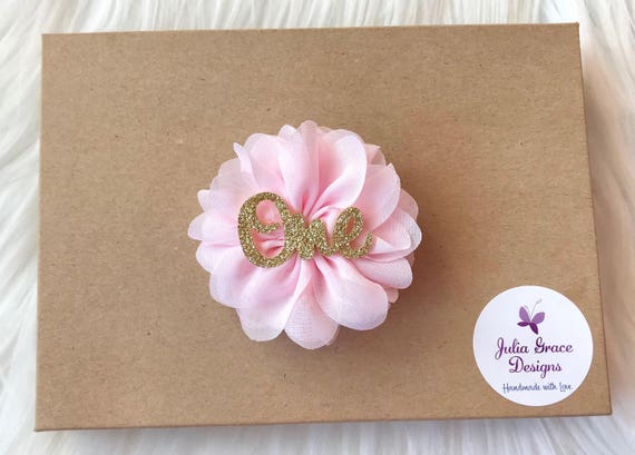 1st birthday hair clip