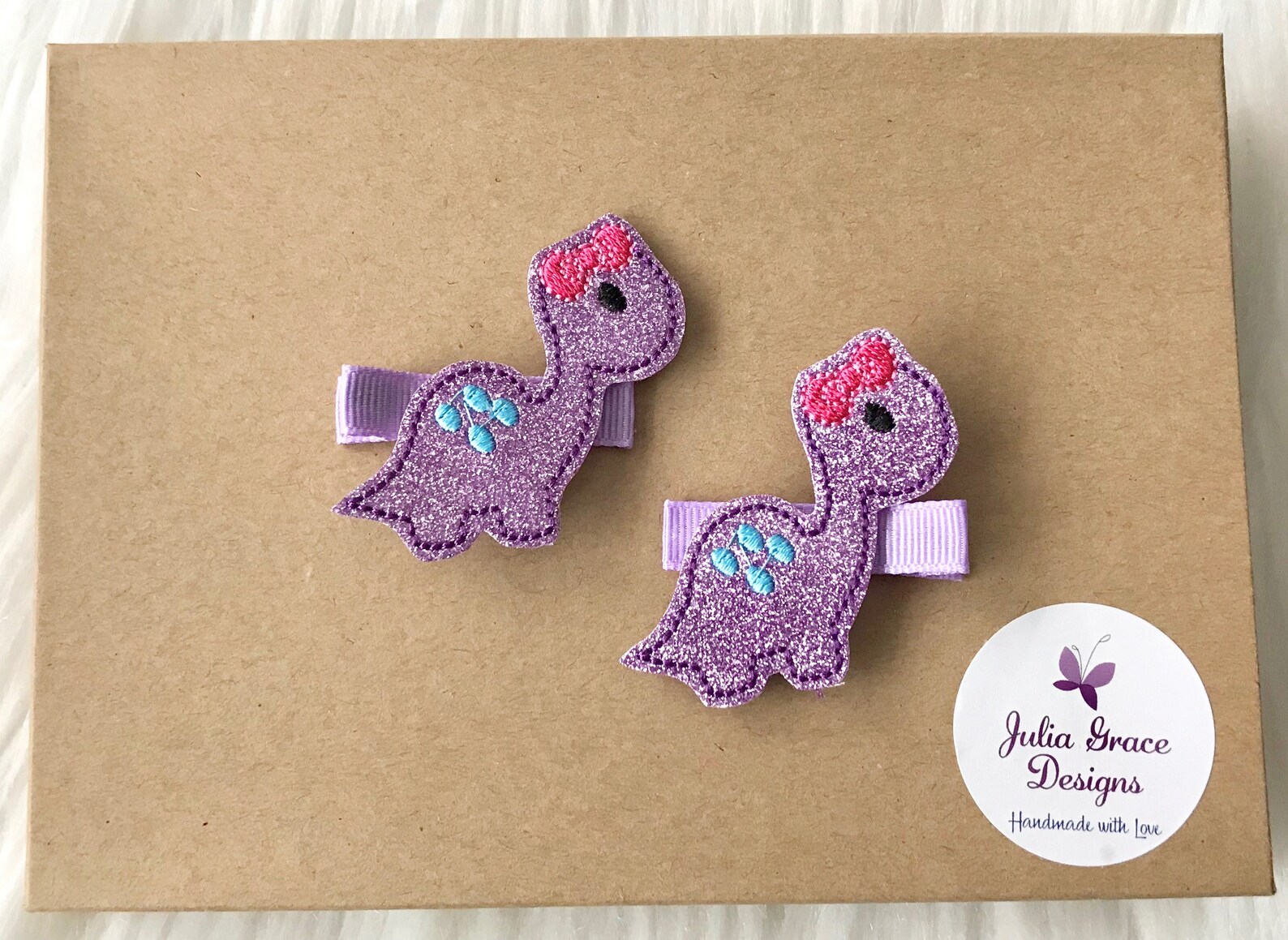 Dinosaur Hair Clip Cute Dino Hair Clip Toddler Hair Clip Etsy