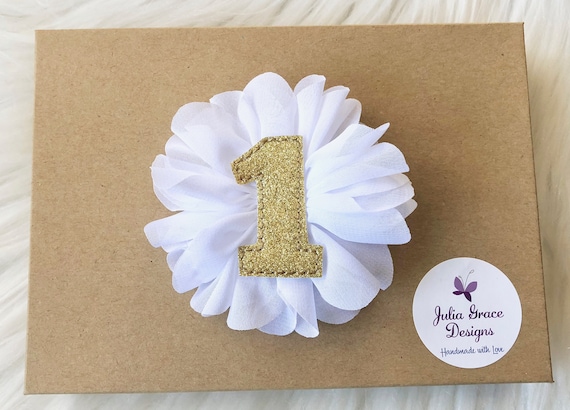 1st birthday hair clip