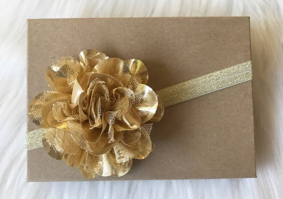 3.5 Gold Headband Gold Baby Headband 