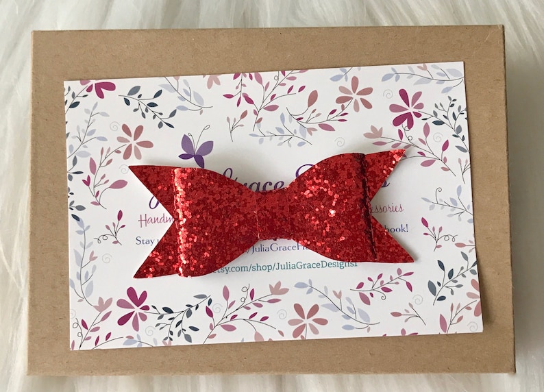 No Slip Hair Clip Girl Hair Clip Toddler Hair Clip Red Glitter Hair Clip Baby Barrette Baby Girl Hair Clip Clippie Baby Hair Clip