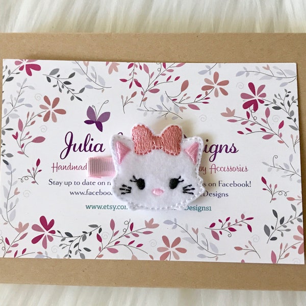 Kitten Hair Clip, Toddler Hair Clip, Baby Hair Clip, Baby Girl Hair Clip, Girl Hair Clip, Clippie, Noslip Clip, Baby Barrette, Hair Barrette