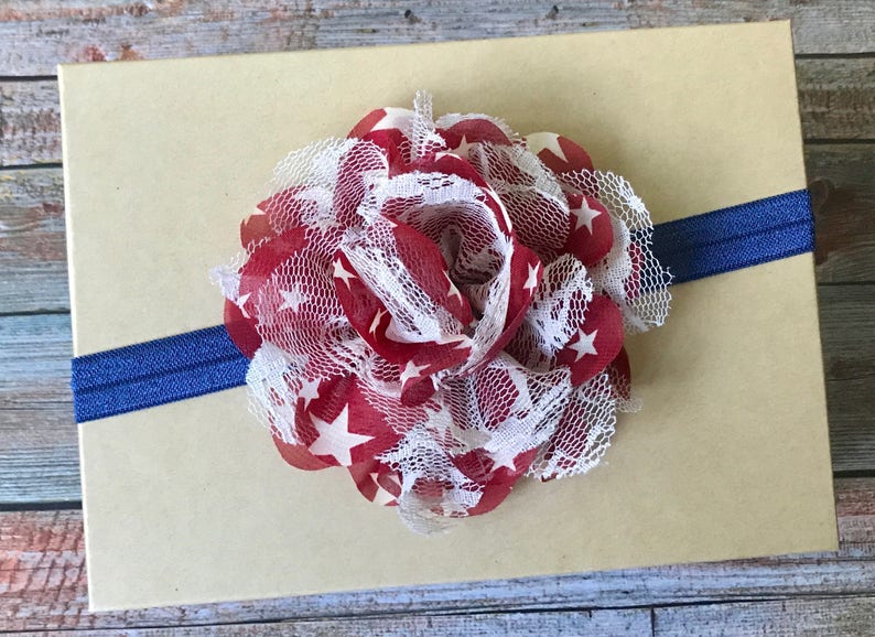 4th of July HeadbandPatriotic HeadbandBaby HeadbandNewborn HeadbandFourth of JulyInfant HeadbandBaby Girl Headband4th of JulyBaby