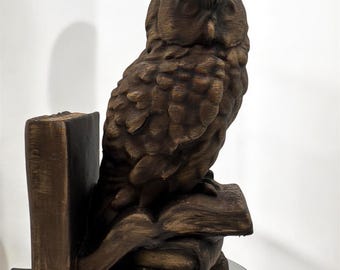 Owl bookend 3D printed bookshelf decor